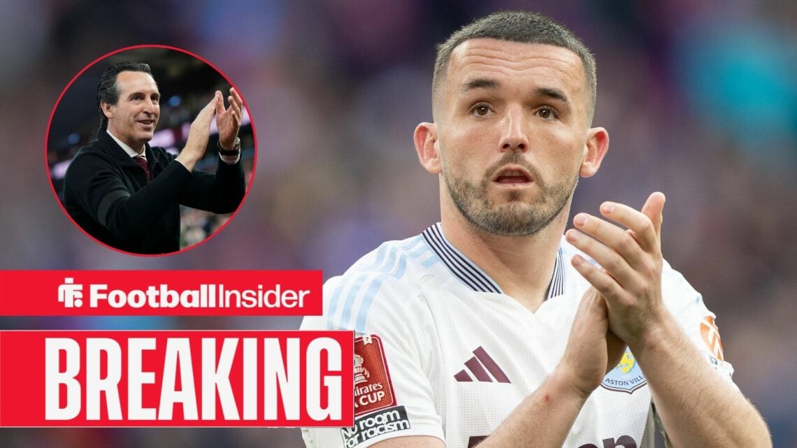John McGinn clapping with Unai Emery inset