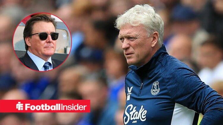 David Moyes next to a circular inset of Dan Friedkin