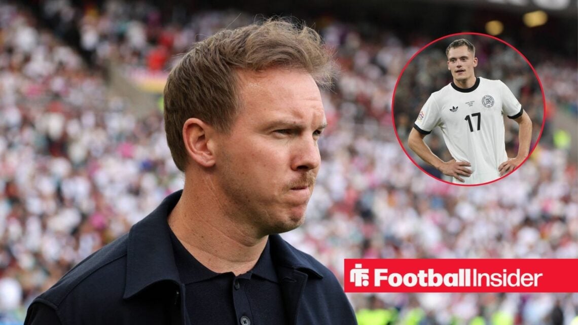 Germany manager Julian Nagelsmann with Florian Wirtz inset