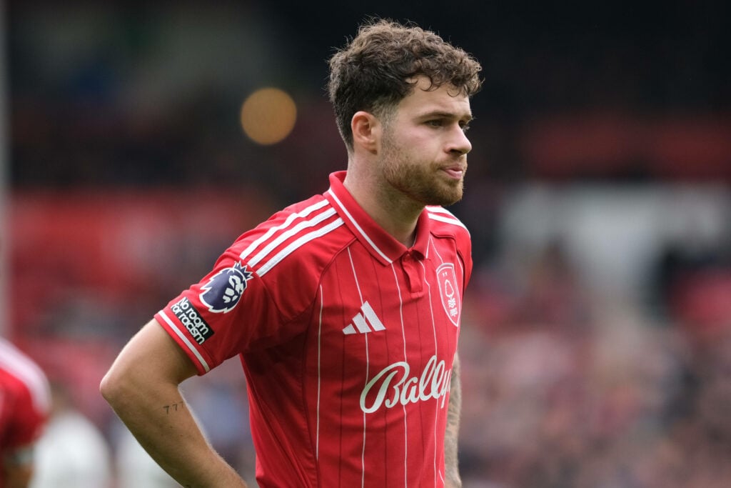 Neco Williams looking sad for Nottingham Forest