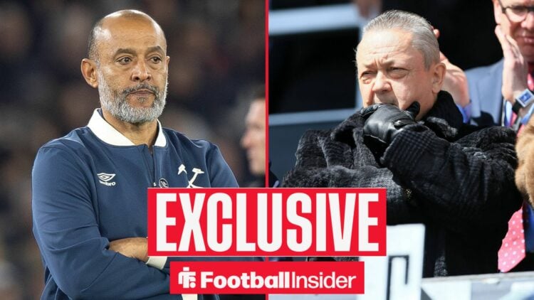 Nuno Espirito Santo with his arms folded alongside David Sullivan with his hand on his chin