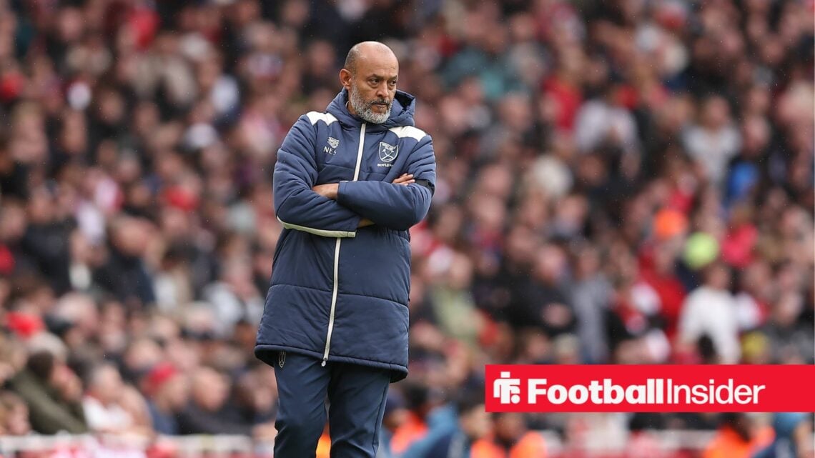 West Ham boss Nuno Espirito Santo with arms crossed