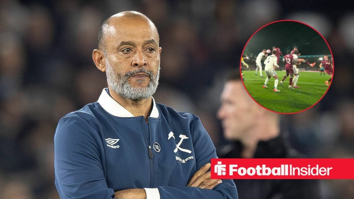 West Ham boss Nuno Espirito Santo with an inset of Lucas Paqueta