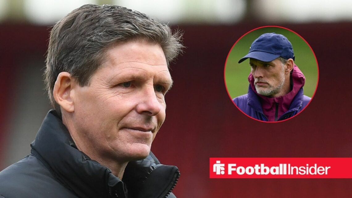 Crystal Palace boss Oliver Glasner with England manager Thomas Tuchel right inset