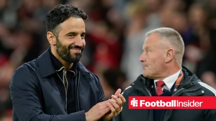 Ruben Amorim clapping at Old Trafford