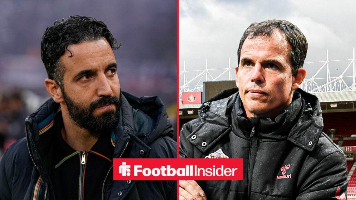 Ruben Amorim and Regis Le Bris on the touchlines at Man United and Sunderland respectively