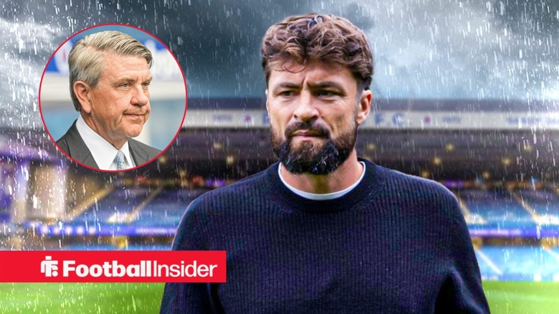 Russell Martin looking upset with Andrew Cavenagh included in a circular inset