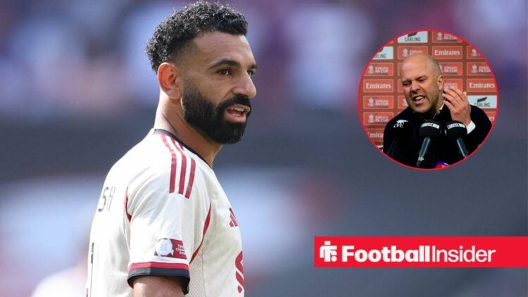 Liverpool's Mohamed Salah with Arne Slot inset