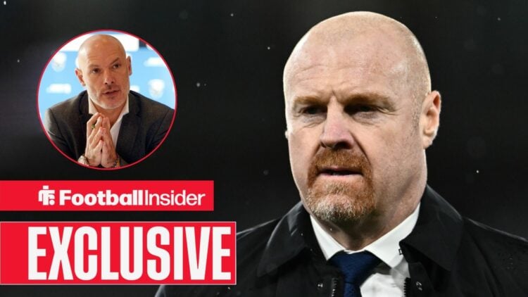 Sean Dyche as Everton boss, Howard Webb in a circular inset