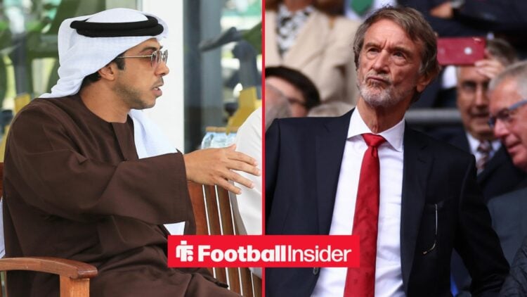 Sheikh Mansour alongside Sir Jim Ratcliffe