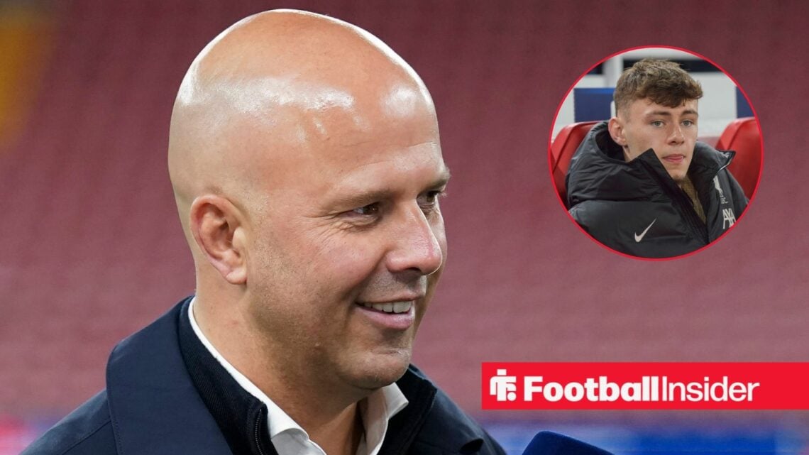 Liverpool boss Arne Slot with Conor Bradley inset