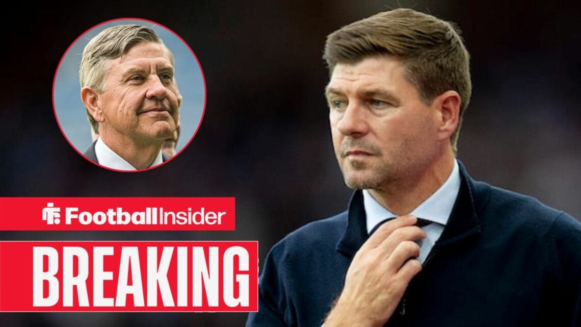Potential Rangers boss Steven Gerrard with club chairman Andrew Cavenagh left inset