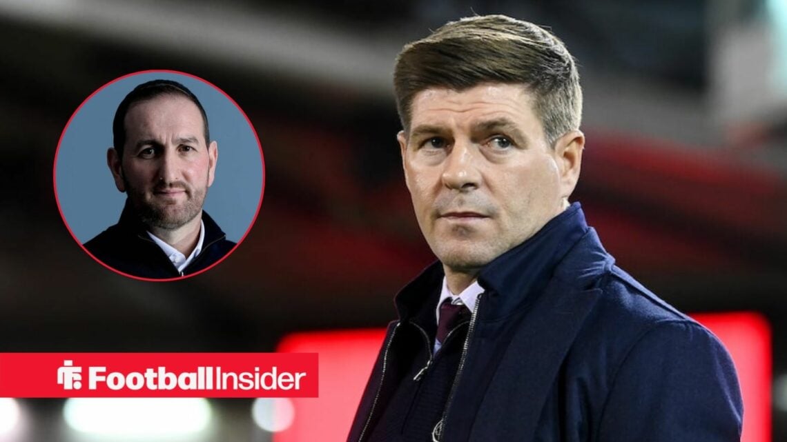 Steven Gerrard as a manager with Rangers sporting director Kevin Thelwell