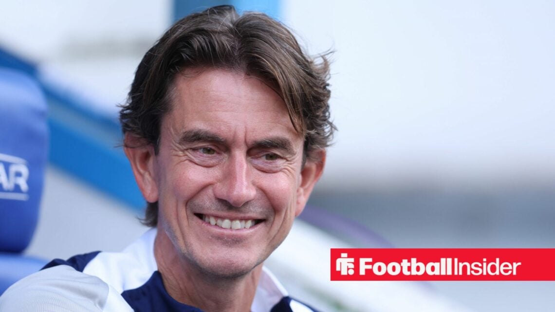 Tottenham boss Thomas Frank smiling