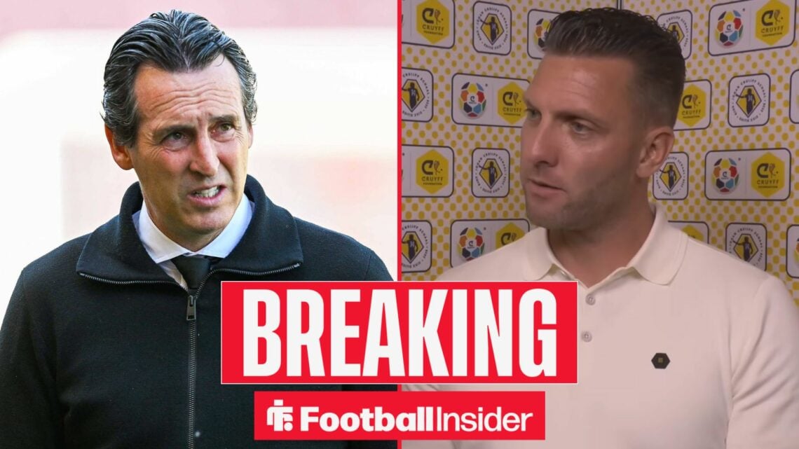 Unai Emery and Melvin Boel side-by-side