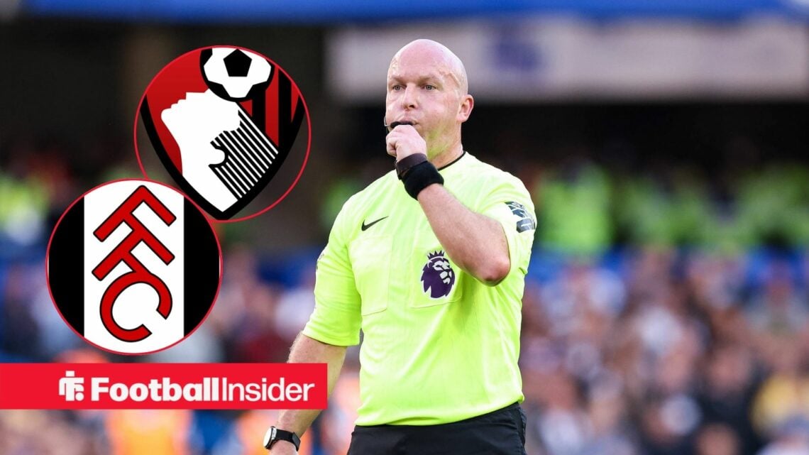 Simon Hooper blows the whistle during a Premier League game