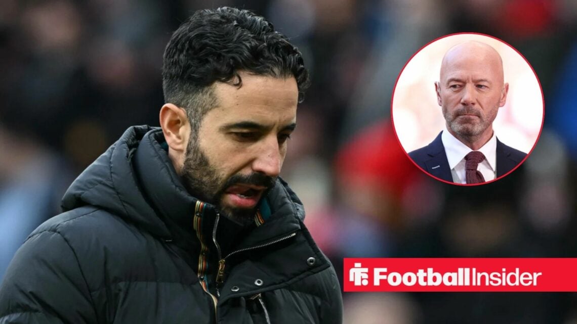 Ruben Amorim next to Alan Shearer