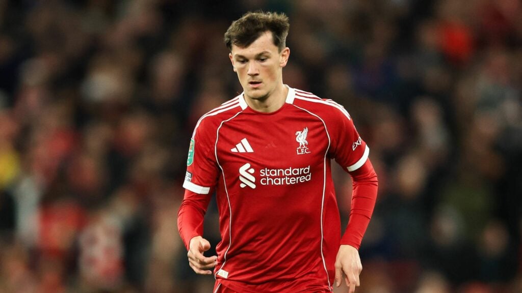 Calvin Ramsay looking focused for Liverpool