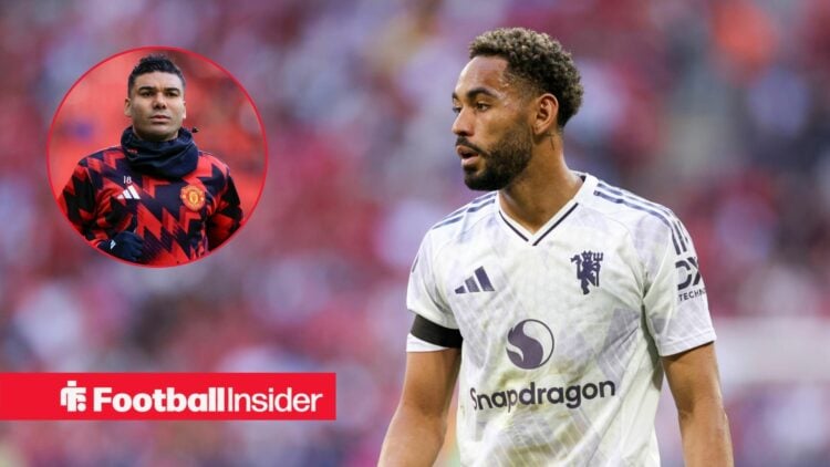 Man United star Matheus Cunha with Casemiro inset