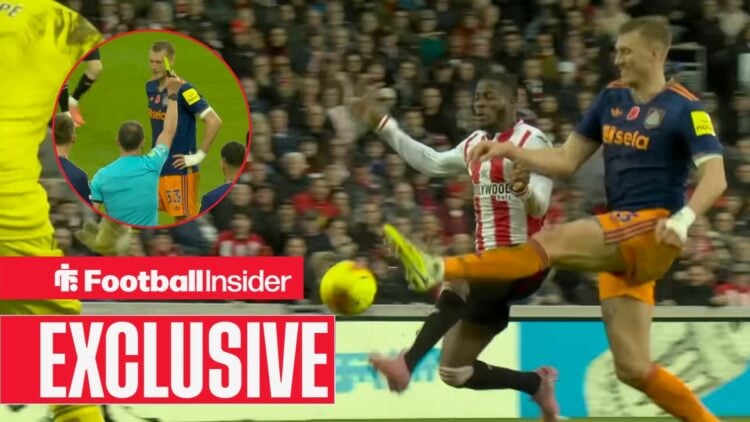 Dan Burn sending off vs Brentford