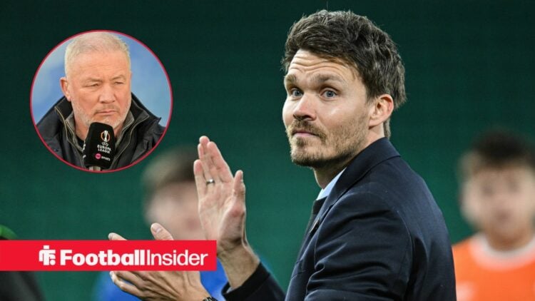 Rangers manager Danny Rohl alongside a circular inset of Ally McCoist