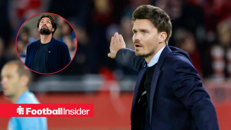 Danny Rohl on the sidelines, Russell Martin in a circular inset