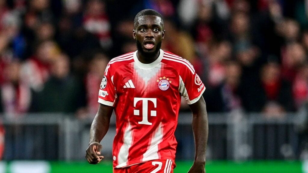Dayot Upamecano in action for Bayern Munich
