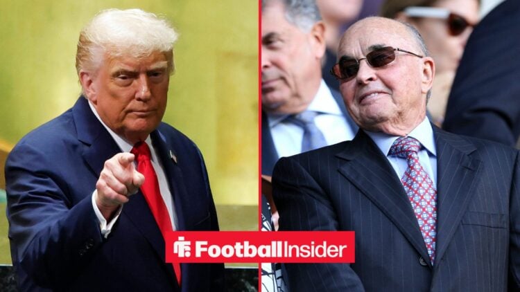 Donald Trump pointing alongside Joe Lewis smiling