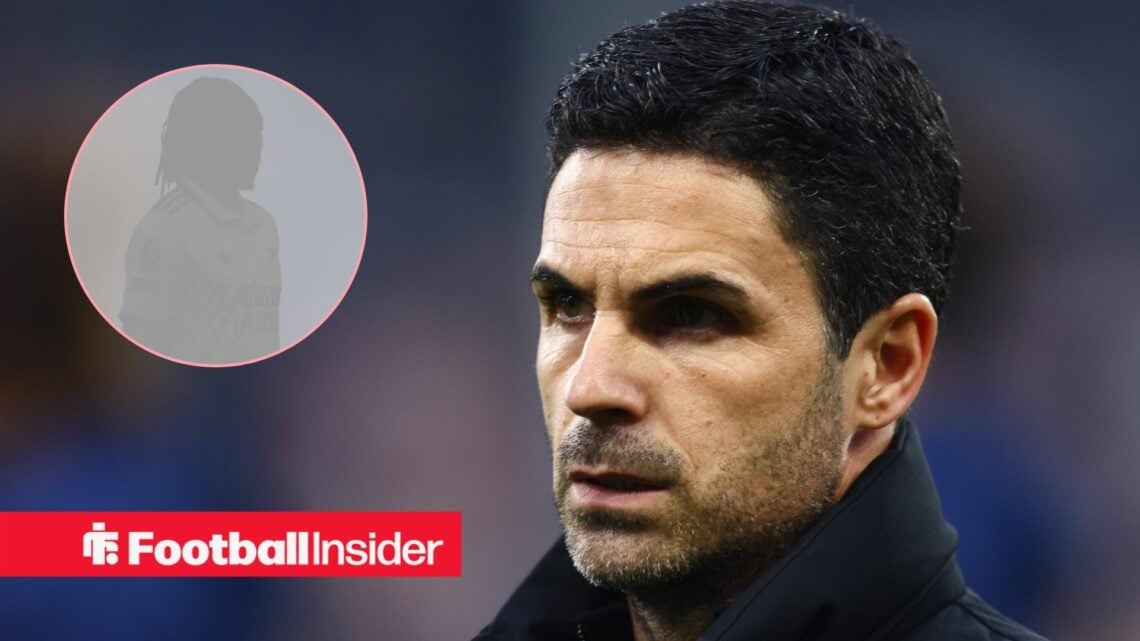 Arsenal boss Mikel Arteta with Eberechi Eze inset