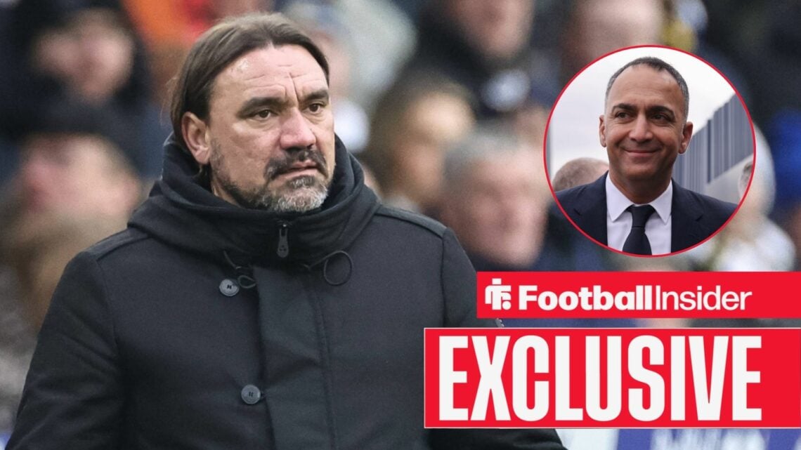 Daniel Farke next to a circular inset of Paraag Marathe