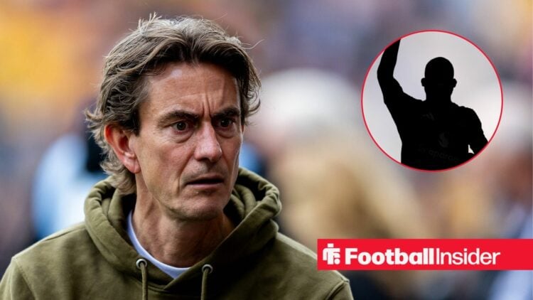 Tottenham boss Thomas Frank with Bryan Mbeumo blacked out inset