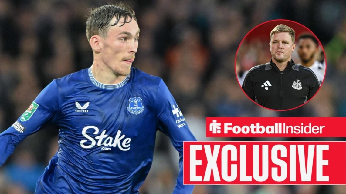 James Garner next to a circular inset of Eddie Howe