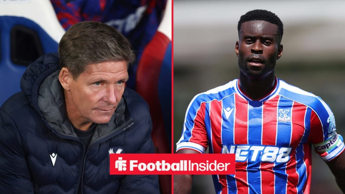 Split image of Crystal Palace boss Oliver Glasner and captain Marc Guehi