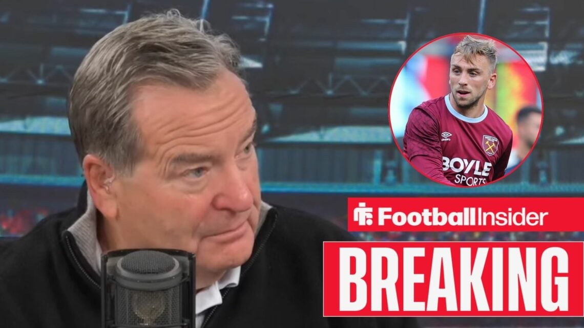 Jeff Stelling on talkSPORT, Jarrod Bowen in a circular inset