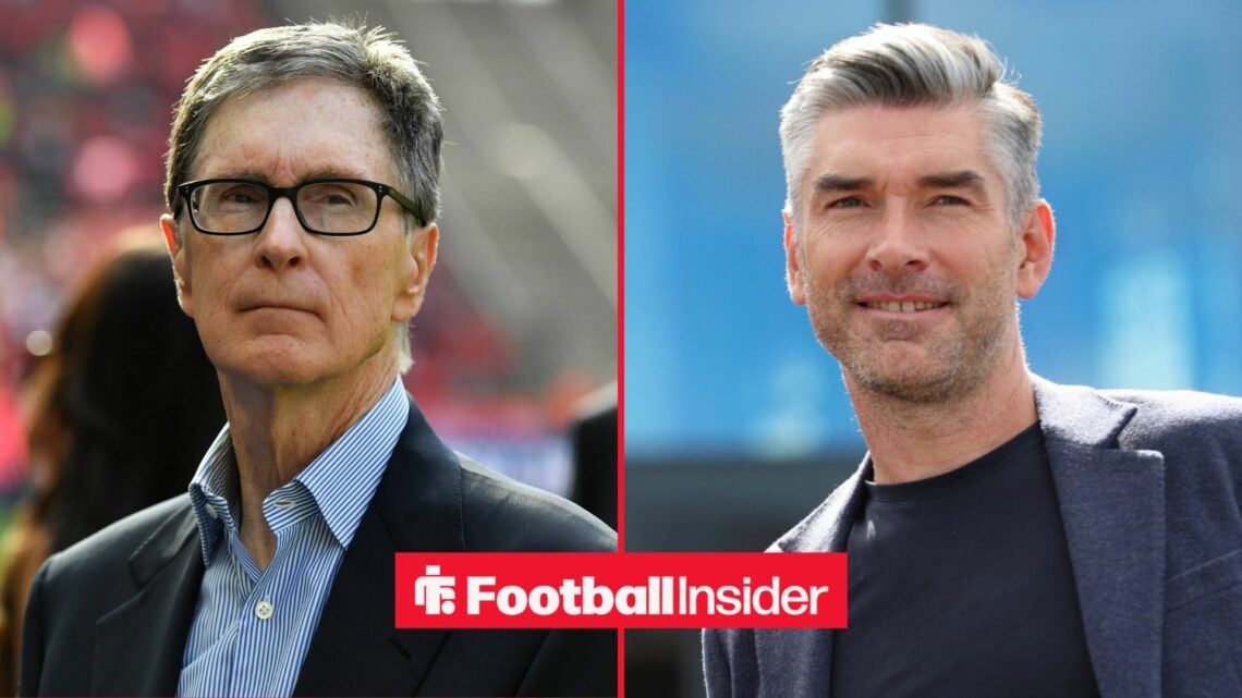 John Henry looking focused alongside Richard Hughes smiling