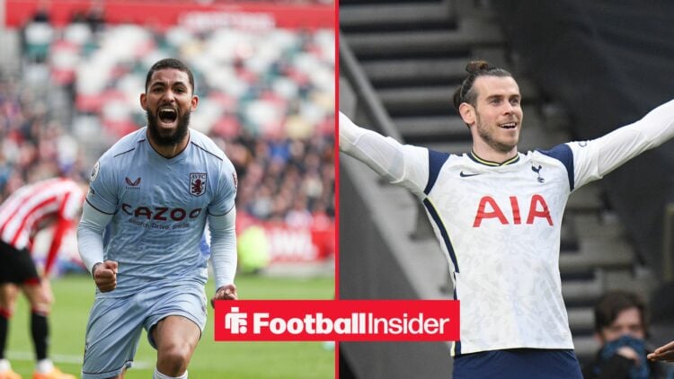 A split image of Douglas Luiz and Gareth Bale