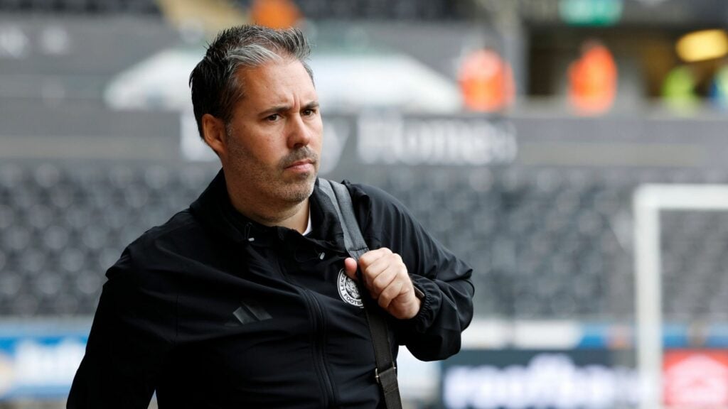 Marti Cifuentes pre-match with Leicester City