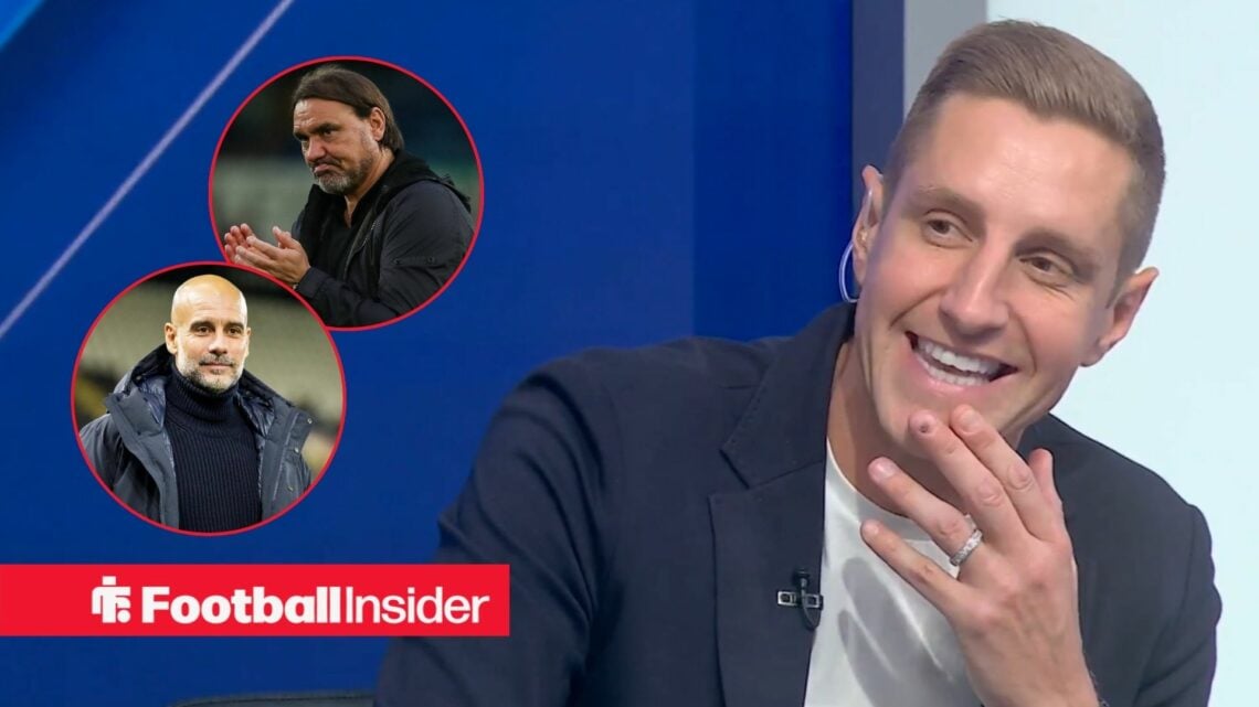 Michael Dawson on Sky Sports, Pep Guardiola and Daniel Farke in circular insets
