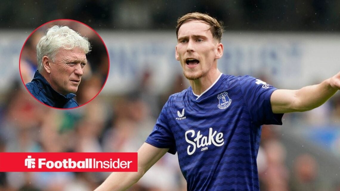 James Garner next to a circular inset of David Moyes