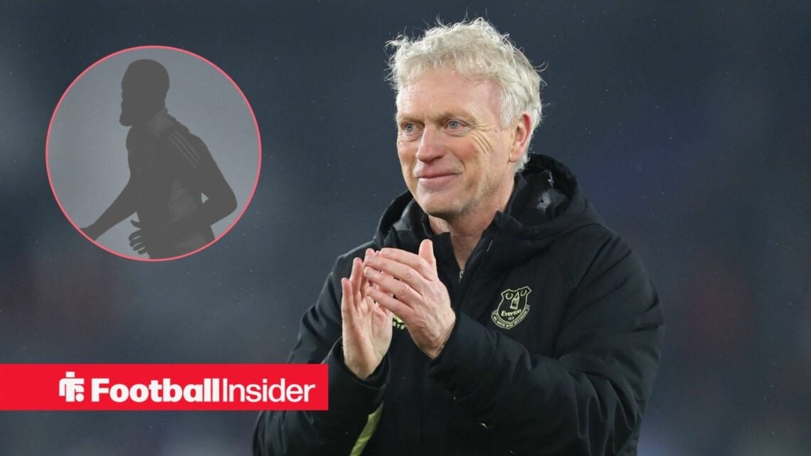 Everton boss David Moyes clapping with Ivan Toney inset