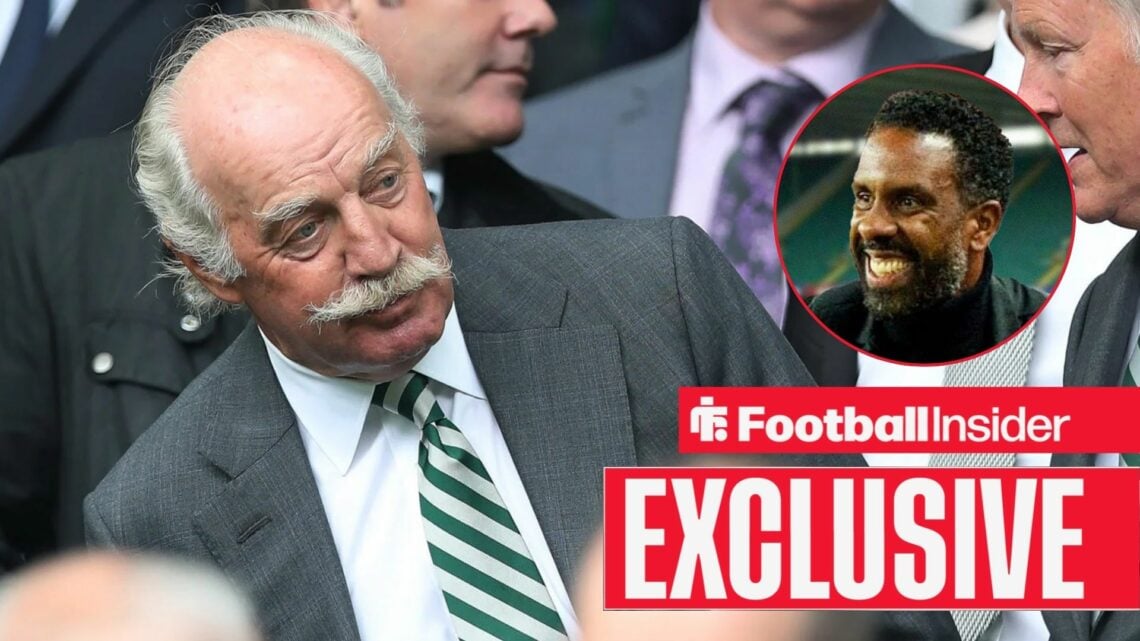 Desmond next to a circular inset of Wilfried Nancy