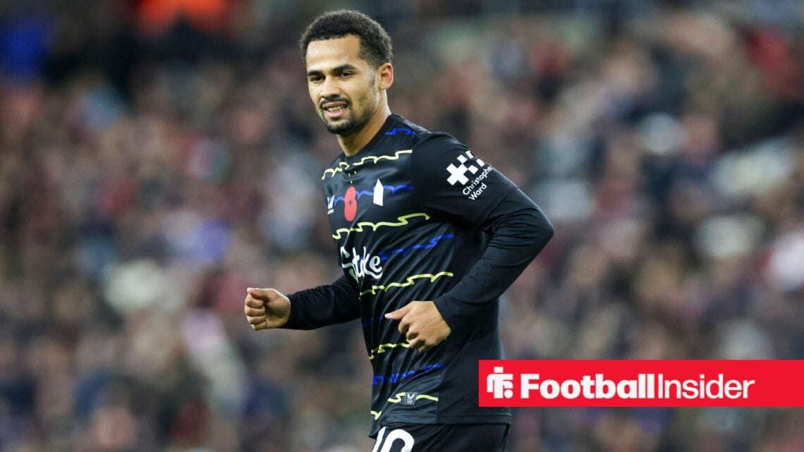 Iliman Ndiaye in action for Everton