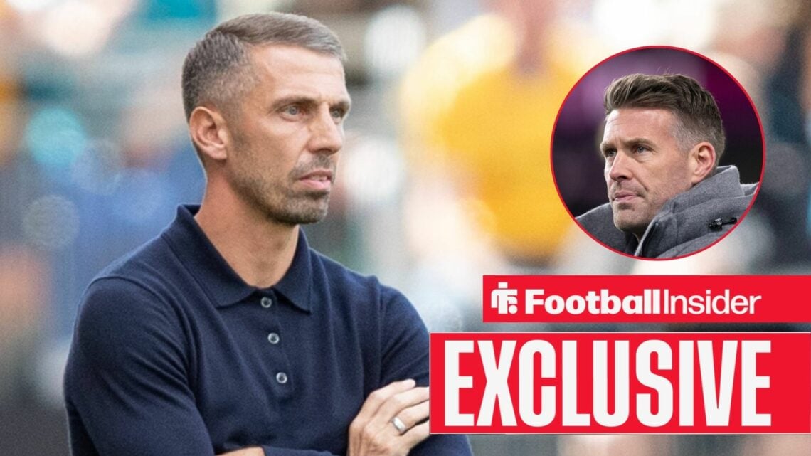 Gary O'Neil next to Rob Edwards