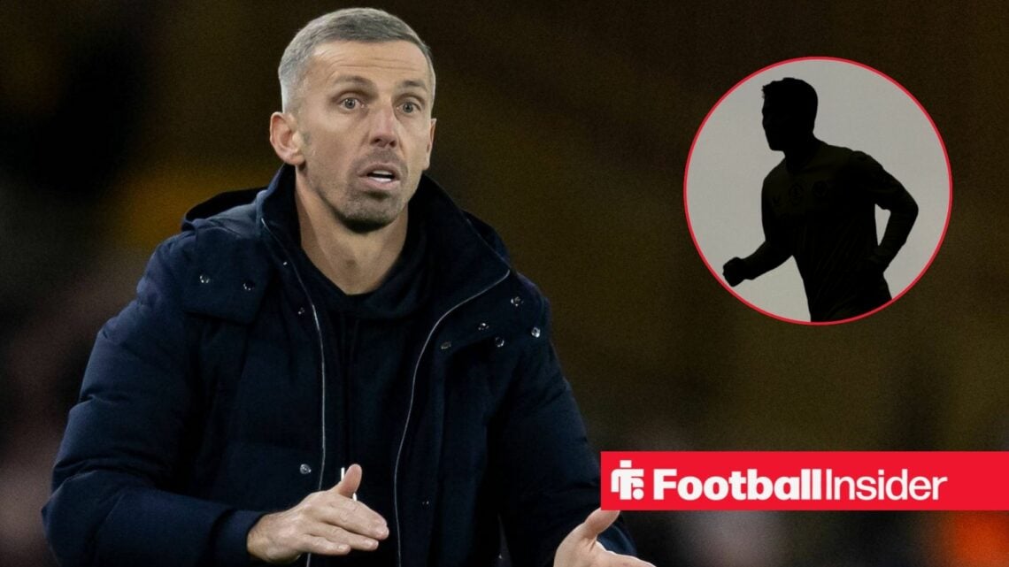 Gary O'Neil with Wolves star Hwang Hee-chan blacked out inset