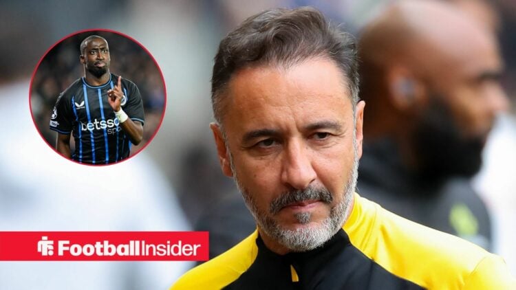 Vitor Pereira with Club Brugge star Carlos Forbs inset