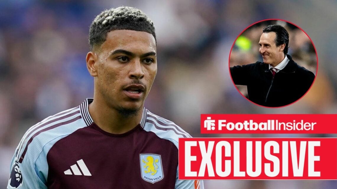 Morgan Rogers next to Unai Emery