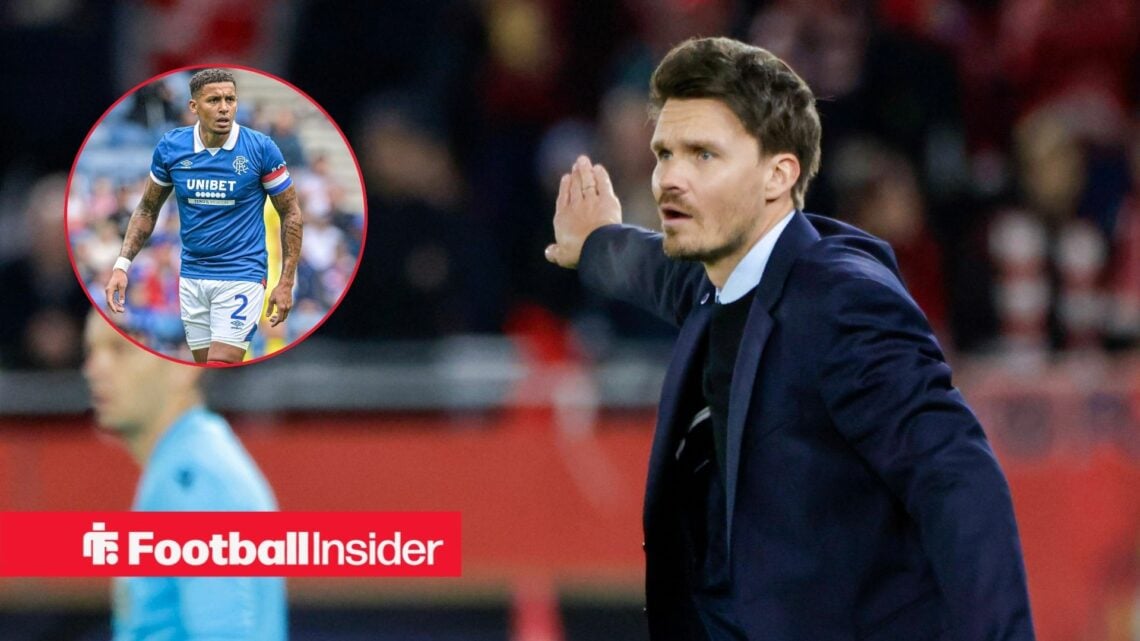 Rangers boss Danny Rohl with James Tavernier inset