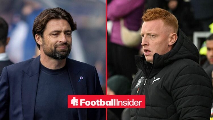 Russell Martin on the sidelines at Rangers, with Will Still at Southampton