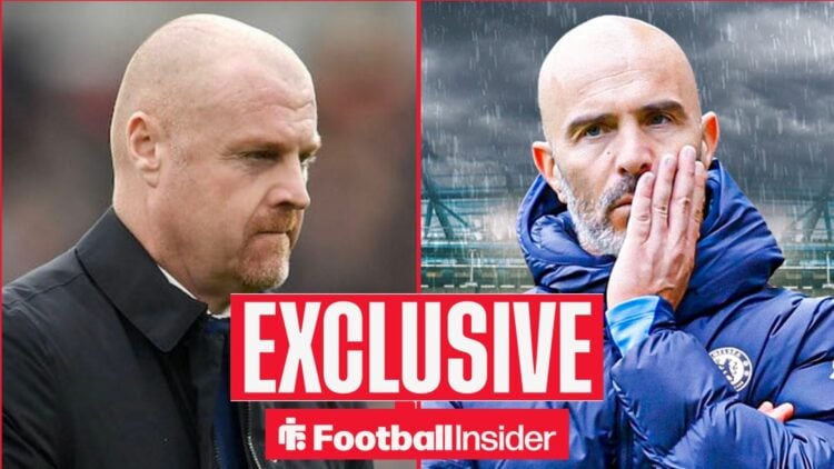 Sean Dyche looking serious on the left for Nottingham Forest with Enzo Maresca serious on the right