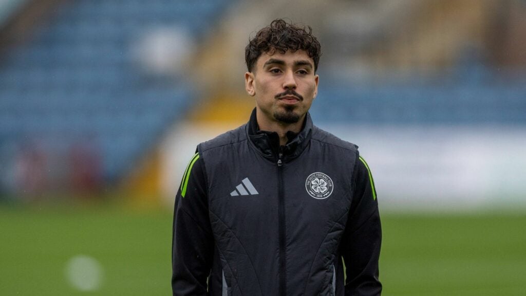 Sebastian Tounekti in a warm-up for Celtic